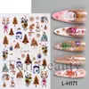 Adesivos de Unha Novos Transfronteiriços Desenhos Animados de Natal Quebra-Nozes Árvore de Natal Glitter Papai Noel Adesivos de Unha