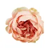 Ramo de flores de seda artificiales de rosa hechas a mano para decoración del hogar y paisajismo con plantas verdes artificiales