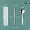 304 aço inoxidável portátil louça de alta aparência estudante tableware Net colher vermelha pauzinhos terno de viagem ao ar livre
