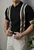 Estilo business casual de moda para hombre, verano, simple, moda Harajuku, juvenil, popular, nueva playera tipo polo de manga corta