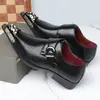 Venta Caliente en Amazon Estilo Británico Transfronterizo Zapatos de Cuero Formales Modernos para Hombre sin Cordones - 25730