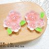 Acessórios de Resina de Desenho Animado Flor de Cerejeira Luminosa Florada DIY Presilha de Cabelo de Creme Capa de Celular Corrente de Sapato Pingente de Chaveiro Acessórios