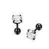 Joias Esféricas para Piercing de Aço Inoxidável Mais Vendidas no Exterior Brincos de Tarraxa com Zircônia de Quatro Garras em Estoque para Entrega Imediata