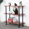 Estante de Madera Maciza de Pie, Estante de Almacenamiento para Impresora de Escritorio, Estante de Almacenamiento Creativo Estilo Americano de Tubería Montado en Pared para Sala de Estar