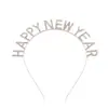 Accesorios para el Cabello Decorativos de Año Nuevo Europeo y Americano Diadema Letra feliz año nuevo diadema de pedrería tocado de fiesta transfronterizo