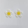 Dulces Coloridos Bordados de Encaje Flor de Cinco Pétalos Accesorios para Coleta de Bebé Estilo Mismo de TikTok Accesorios de Diadema Elástica