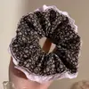 Ligas para el cabello estilo coreano, ligeras, con estampado de leopardo, elásticos para el cabello retro extragrandes, bandas elásticas para el cabello muy elásticas, scrunchies de moda para mujer