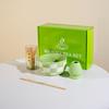 Conjunto de Matcha Japonês 7 Peças Xadrez Transfronteiriço Cerâmica com Bico Tigela de Matcha de Alto Valor Caixa de Presente Estilo Ins