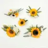 Decoración Floral para Pasteles de Cumpleaños de Girasol y Rosa de Gama Alta Transfronteriza Arreglo Floral Creativo para Pasteles de Boda al Aire Libre