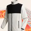 Chaqueta Tres en Uno de Bloques de Color para Otoño e Invierno con Forro de Polar para Hombre, Resistente al Viento, Impermeable, Abrigo Cálido para Exteriores con Personalización de Bordado