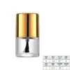 Botellas Transparentes Redondas y Cuadradas para Esmalte de Uñas 5ml 10ml 15ml Botellas de Vidrio para Cosméticos con Tapa y Pincel