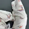 Calça de Pijama de Seda de Algodão para Mulheres, Estilo Fino para Primavera e Verão, Tamanho Grande, Caimento Solto, Calça de Perna Larga de Algodão Artificial, Pode Ser Usada Fora de Casa, Versátil, Cintura Alta, Leve