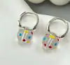 Pendientes de Cristal Redondos con Lunares Electrochapados 2026 Verano Tendencia Estilo Celebridad de Internet Personalidad Moda para Mujer con un Toque de Lujo Ligero y Alta Gama