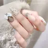 Manicura Estilo Japonés Joyería de Moño Aleación Decoración de Uñas Moño Rojo Mixto Cinta Adhesiva para Uñas Acabado Metálico