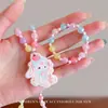 Collar de Macaron Colorido con Cuentas para Niños Colgante Lindo de Oso y Conejo de Dibujos Animados Accesorios de Princesa para Niñas Venta al por Mayor