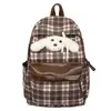 Mochila Nueva de Cuadros, Bolso Retro y Versátil para Estudiante Universitaria de Campus, Mochila Casual Ligera para Viajes Diarios