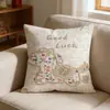 Cojín Decorativo Rojo Festivo de Año Nuevo para Sofá de Sala de Estar, Cojín de Cama para Dormitorio Año del Caballo, Cojín para Ventana de Mirador, Extraíble y Lavable