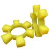 Almofada de acoplamento hexagonal em forma de T de poliuretano por atacado almofada de bomba de água hexagonal em forma de flor de ameixa bloco elástico