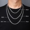 Collar de cadena cubana de acero de titanio de 5 mm NK para hombre, joyería de calle, estilo Spice Girl neutro para mujer, cadena de clavícula de acero inoxidable moderna y moderna.