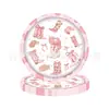 Decoración de Fiesta Temática de Nuevo Denim Rosa Transfronteriza Suministros para Despedida de Soltera Plato de Papel Juego de Vajilla