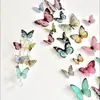 Nuevo Pegatina de Pared Estéreo 3D Mariposa PVC Estéreo Sin Clavos DIY Autoadhesivo Superficie de Pared Cortina Decoración Colorida