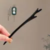 Exquisito grampo de cabelo Hanfu estilo antigo com borlas, grampo de cabelo Hanfu e cheongsam chinês, grampo de cabelo e ornamento de cabeça de barraca com tema de floresta