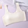 Alunos do ensino fundamental meninas período de desenvolvimento copo com furo fixo sem costura costas bonitas respirável wrap esportivo colete para o peito roupa íntima