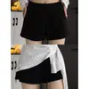 Pantalones Casuales Blancos Vintage de Ala Ancha para Mujer, Novedad Primavera/Verano 2026 de Cintura Alta, Ajustados, Pierna Recta, que Resaltan las Caderas, Shorts