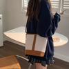 Bolsas Outono e Inverno 2026 Novo Estilo Moda Retrô Textura Simples Costura Bolsa Saco Versátil Ombro Transversal para Mulheres