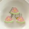 Hielo a través de resina accesorios de fruta sandía durazno mangostán material para joyería DIY al por mayor parche de pasador este 7