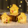 Adornos navideños transfronterizos Decoraciones navideñas casa pequeña casa navideña luminosa pequeños regalos navideños pequeños regalos