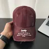 Gorra de Béisbol Retro Desgastada Estilo Americano Versión Coreana con Agujeros y Bordado, Gorra de Mezclilla Tipo Pico Adelgazante para Hombre