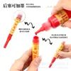 Tinta Roja Cinabrio Recargable para Caligrafía, Tinta Roja Cinabrio para Escribir Palabras Felices, Set de Pinceles de Caligrafía con Punta Suave de Iluminación para Calcar y Pintar
