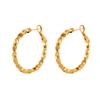 Brincos de Argola Grande Plissados Europeus e Americanos de Moda Transfronteiriça, Luxo Leve, High-End, Versátil, Design de Nicho, Brincos Femininos