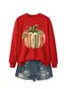Libro de Calabaza Borde Dorado Comercio Electrónico Transfronterizo Amazon Mayorista Para Mujer Holgado Versátil Tallas Grandes Moda Casual Sudadera con Capucha