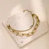 Pulsera de Moda de Acero Inoxidable de Venta Caliente Transfronteriza en Amazon, Chapada en Oro de 18 Quilates, Joyería de Acero de Titanio que no se Desvanece, Accesorios de Gama Alta