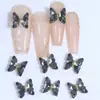 Arte de Uñas Cristal Mariposa Diamante Joyería Super Brillante Hielo Transparente Color Aurora Popular en Internet Venta Caliente Decoración de Uñas Metálica Tridimensional