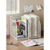 Estante de Caja de Almacenamiento de Libros para Escritorio Estante Metálico para Archivos Soporte para Libros Estante de Almacenamiento para Escritorio Estantería para Dormitorio de Estudiantes