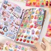 Libro de Pegatinas Troqueladas en Papel Cobre, Atlas de Texturas, Pegatinas de Tejido y Bordado, Materiales para Journaling, Disponible para Dropshipping