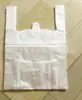 Bolsa Transparente com Bolso de Smiley Espessada Sacola Conveniente para Compras no Supermercado Sacola Plástica Branca Tipo Colete Sacola para Frutas