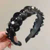 Diadema para Peluca con Perlas, Trenza de Espina de Pescado, Torcido Trenzado Integrado, Pasador Alto de Corona, Accesorio para el Cabello para Mujeres