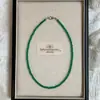 Nuevo Collar de Perlas de Calcedonia Verde de Moda Elegante Retro Estilo Chino para Mujer Diseño de Temperamento de Lujo Ligero Cadena para Clavícula