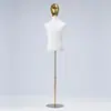 Maniquí de Cabeza Electrochapada de Medio Cuerpo para Tienda de Ropa Soporte de Exhibición Estilo Coreano Maniquí para Escaparate Maniquí de Tienda de Ropa para Hombre