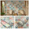 Papel Tapiz de Pared de Fondo para el Hogar Bohemio con Patrón Retro Pegatina de Pared Autoadhesiva Pegatina Impermeable a Prueba de Humedad Papel Tapiz de Decoración para Renovación