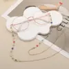Cadena para gafas de perlas transfronteriza Cuerda para el cuello retro de mujer Lanyard de joyería de moda Correa antideslizante Cadena para gafas de网红 (influencer de internet)