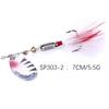 HENG JIA Hengjia popular 7cm5.5g metal lentejuelas giratorias equipo de pesca color pluma anzuelo lentejuelas señuelo cebo