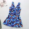 2021 Xing Walt Talla Grande Tirante Delgado Falda Talla Grande Color Cuerno Plano Traje de Baño Fuente Termal