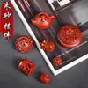 Bolsita de Loto Cinabrio Loto Loto Buena Suerte Bolsa Colgante para Coche Retro Colgante Cheongsam Solapa de Presión Tendencia Nacional Colgante Adornos para Colgar Seguros