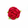 Ramo de Rosas Tejidas a Mano para el Día de San Valentín, Flores Artificiales de Alta Gama, Flores de Producto Terminado para el Día de la Mujer, Flores Eternas, Flores Tejidas a Crochet con Hilo