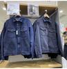 Chaqueta de mezclilla lavada casual holgada estilo pareja otoño japonés 439577